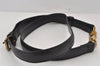 Authentic Louis Vuitton Leather Shoulder Strap Black 43.7-50.2" LV 7081K