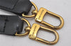 Authentic Louis Vuitton Leather Shoulder Strap Black 43.7-50.2" LV 7081K