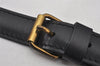 Authentic Louis Vuitton Leather Shoulder Strap Black 43.7-50.2" LV 7081K