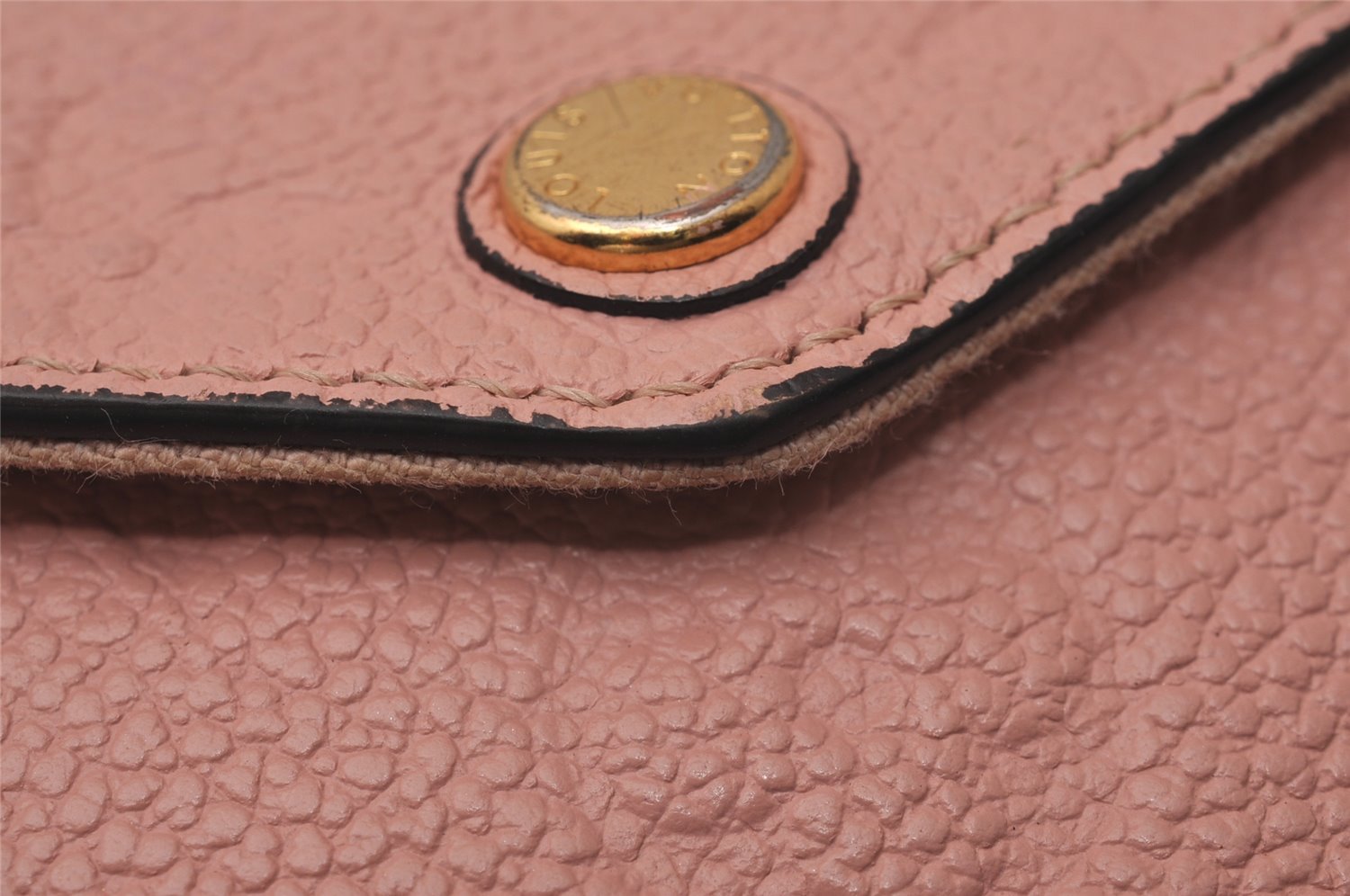 Auth Louis Vuitton Monogram Empreinte Pochette Felice Shoulder Bag Pink 7082I