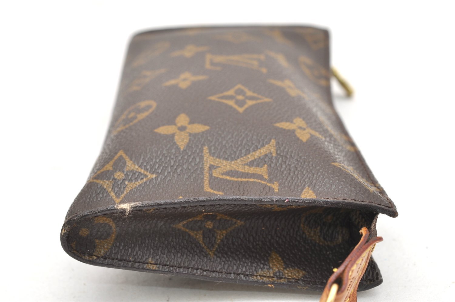 Authentic Louis Vuitton Monogram Pouch For Bucket GM LV Junk 7084K