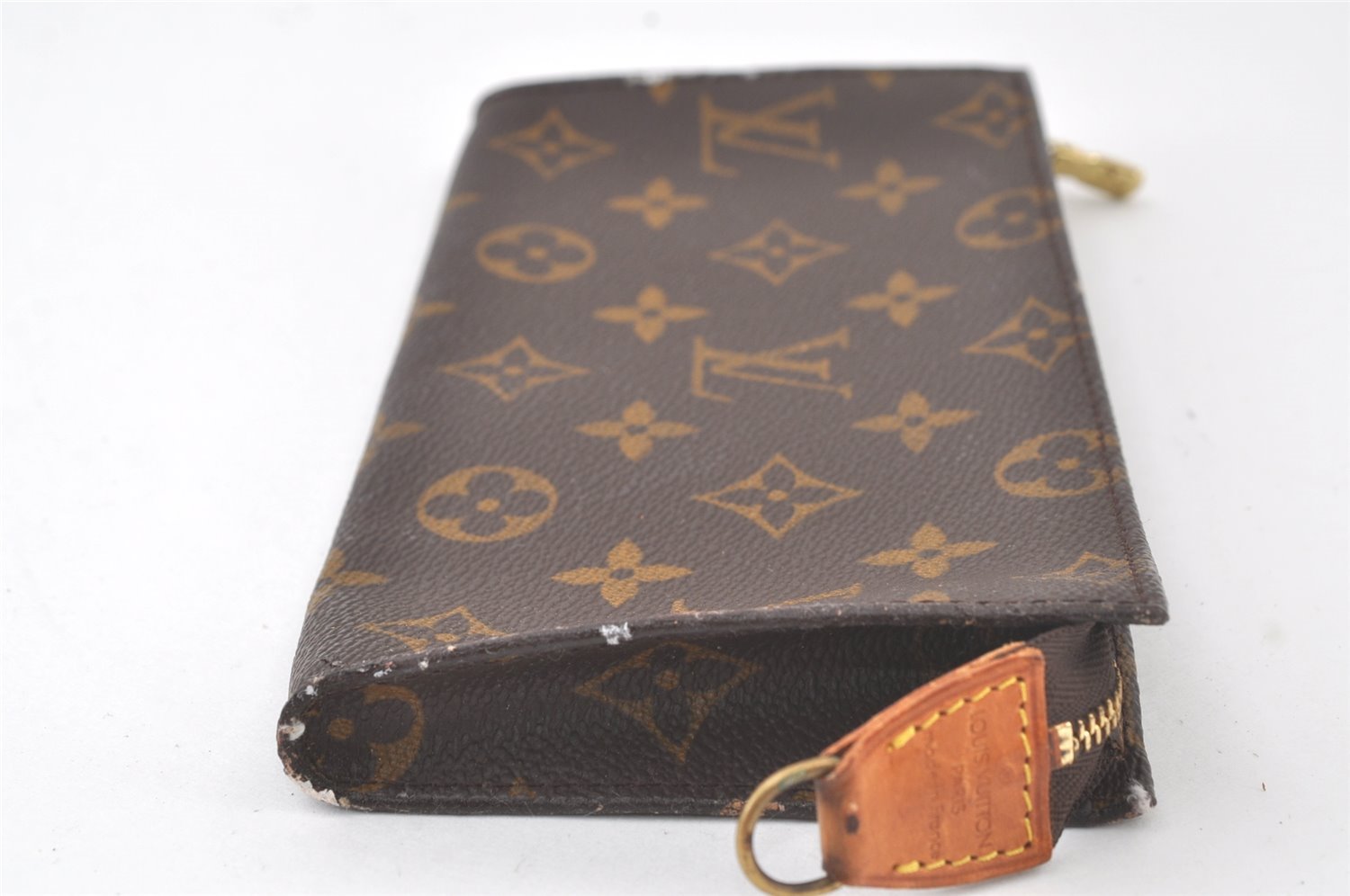 Authentic Louis Vuitton Monogram Pouch For Bucket GM LV Junk 7085K