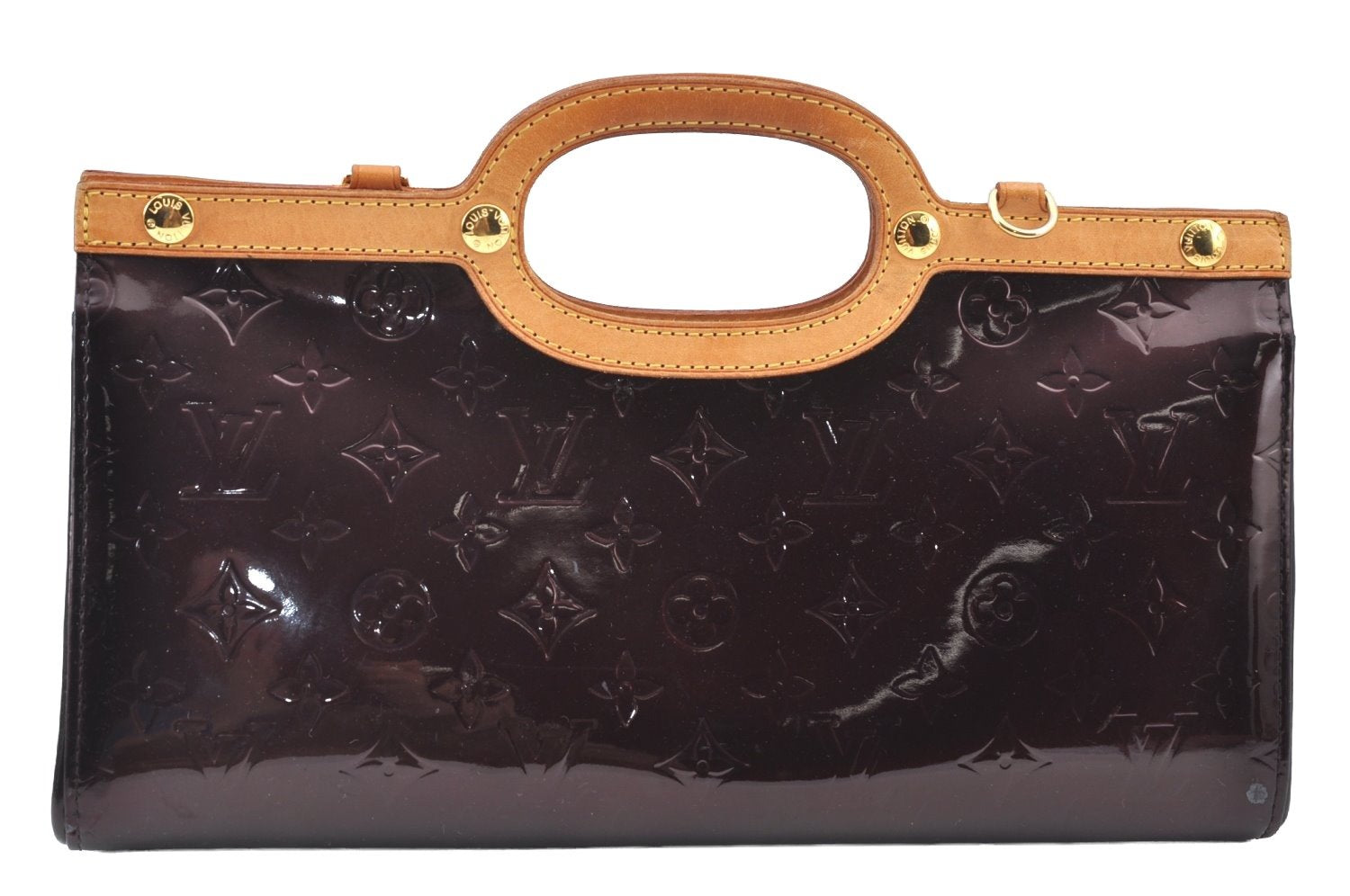 Auth Louis Vuitton Vernis Roxbury Drive 2Way Hand Bag Wine Red M91995 LV 7086H