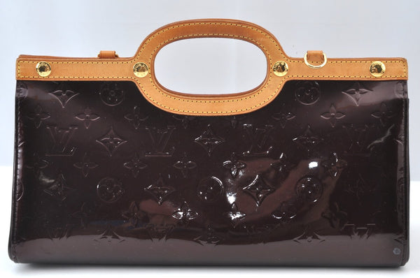 Auth Louis Vuitton Vernis Roxbury Drive 2Way Hand Bag Wine Red M91995 LV 7086H