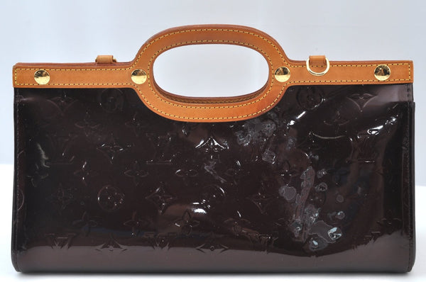 Auth Louis Vuitton Vernis Roxbury Drive 2Way Hand Bag Wine Red M91995 LV 7086H
