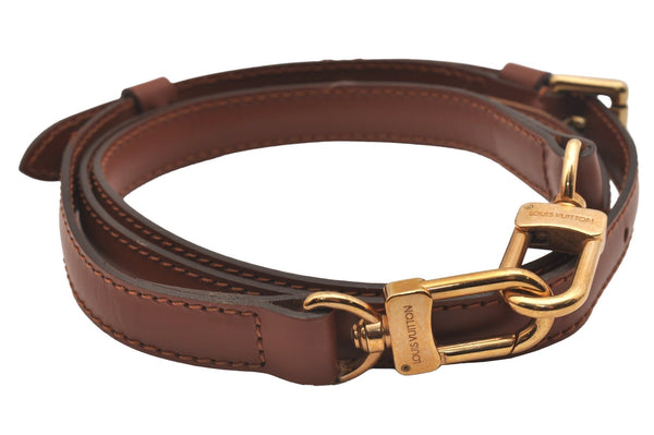 Authentic Louis Vuitton Leather Shoulder Strap Brown 40.6-47.6" LV 7086J