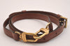 Authentic Louis Vuitton Leather Shoulder Strap Brown 40.6-47.6" LV 7086J