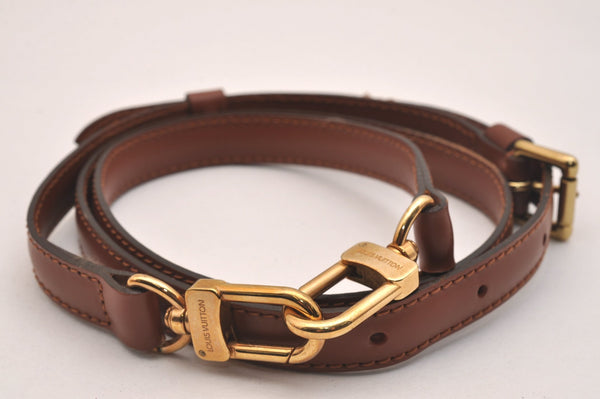Authentic Louis Vuitton Leather Shoulder Strap Brown 40.6-47.6" LV 7086J
