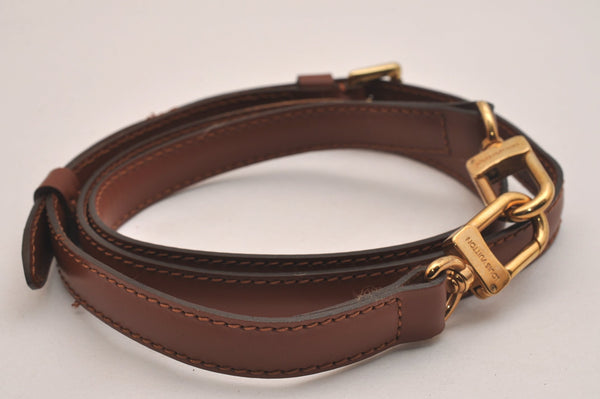 Authentic Louis Vuitton Leather Shoulder Strap Brown 40.6-47.6" LV 7086J