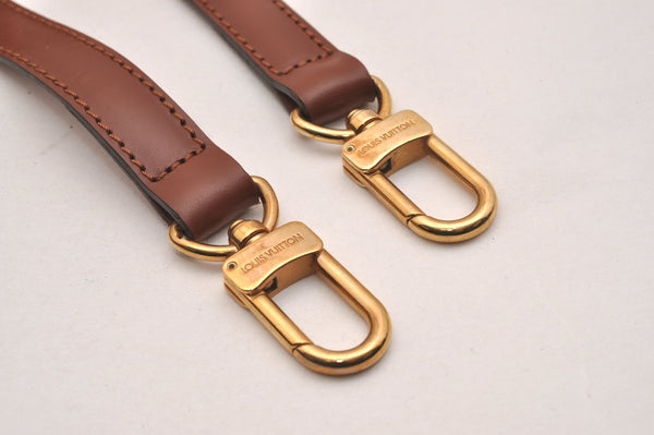 Authentic Louis Vuitton Leather Shoulder Strap Brown 40.6-47.6" LV 7086J