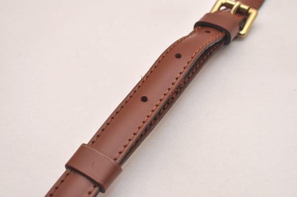 Authentic Louis Vuitton Leather Shoulder Strap Brown 40.6-47.6" LV 7086J