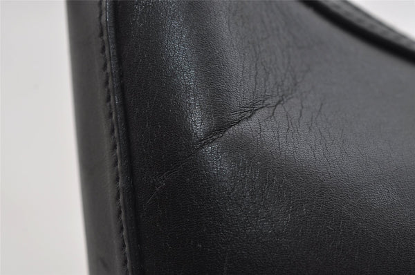 Authentic GUCCI Vintage Shoulder Bag Purse Leather 0013812 Black 7087I