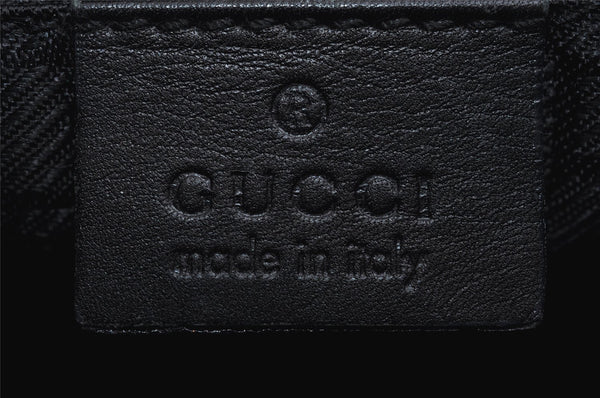 Authentic GUCCI Vintage Shoulder Bag Purse Leather 0013812 Black 7087I