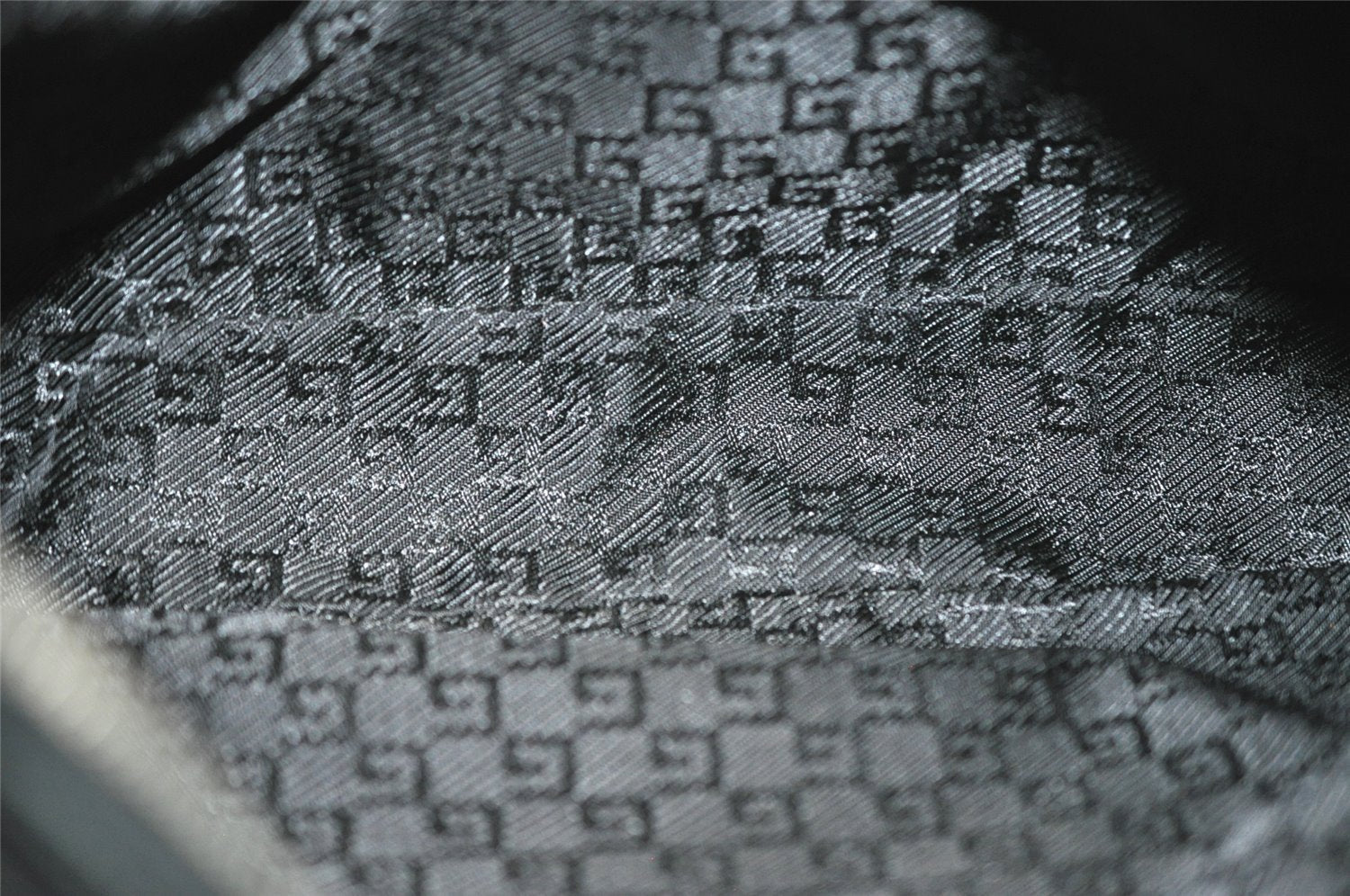 Authentic GUCCI Vintage Shoulder Bag Purse Leather 0013812 Black 7087I