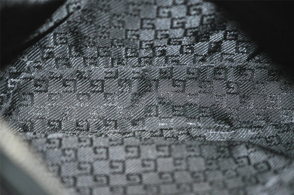 Authentic GUCCI Vintage Shoulder Bag Purse Leather 0013812 Black 7087I