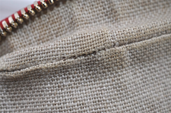 Authentic GUCCI Bree Shoulder Cross Bag GG Canvas Leather 449413 Brown Red 7088I