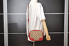 Authentic GUCCI Bree Shoulder Cross Bag GG Canvas Leather 449413 Brown Red 7088I
