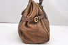 Authentic Chloe Vintage Paddington Leather Shoulder Tote Bag Brown 7088K