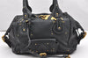 Authentic Chloe Vintage Paddington Leather Shoulder Hand Bag Black 7089K