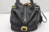 Authentic Chloe Vintage Paddington Leather Shoulder Hand Bag Black 7089K