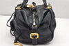 Authentic Chloe Vintage Paddington Leather Shoulder Hand Bag Black 7089K