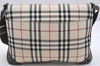 Authentic BURBERRY Nova Check Shoulder Cross Bag Canvas Leather Beige 7094K