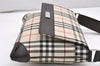 Authentic BURBERRY Nova Check Shoulder Cross Bag Canvas Leather Beige 7094K