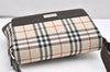 Authentic BURBERRY Nova Check Shoulder Cross Bag Canvas Leather Beige 7094K