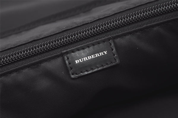 Authentic BURBERRY Nova Check Shoulder Cross Bag Nylon Leather Black 7096K