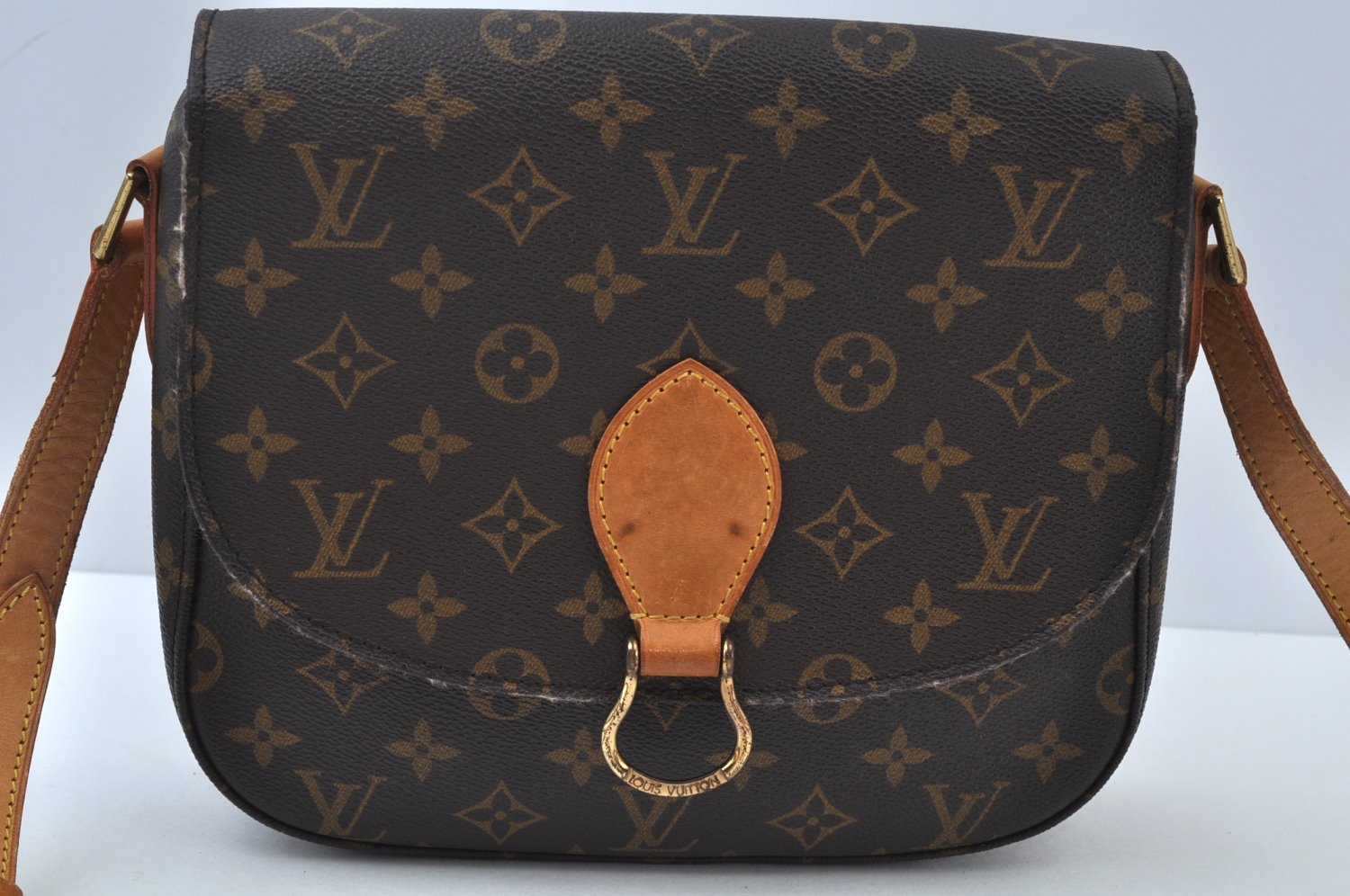 Authentic Louis Vuitton Monogram Saint Cloud GM M51242 Shoulder Cross Bag 7099I