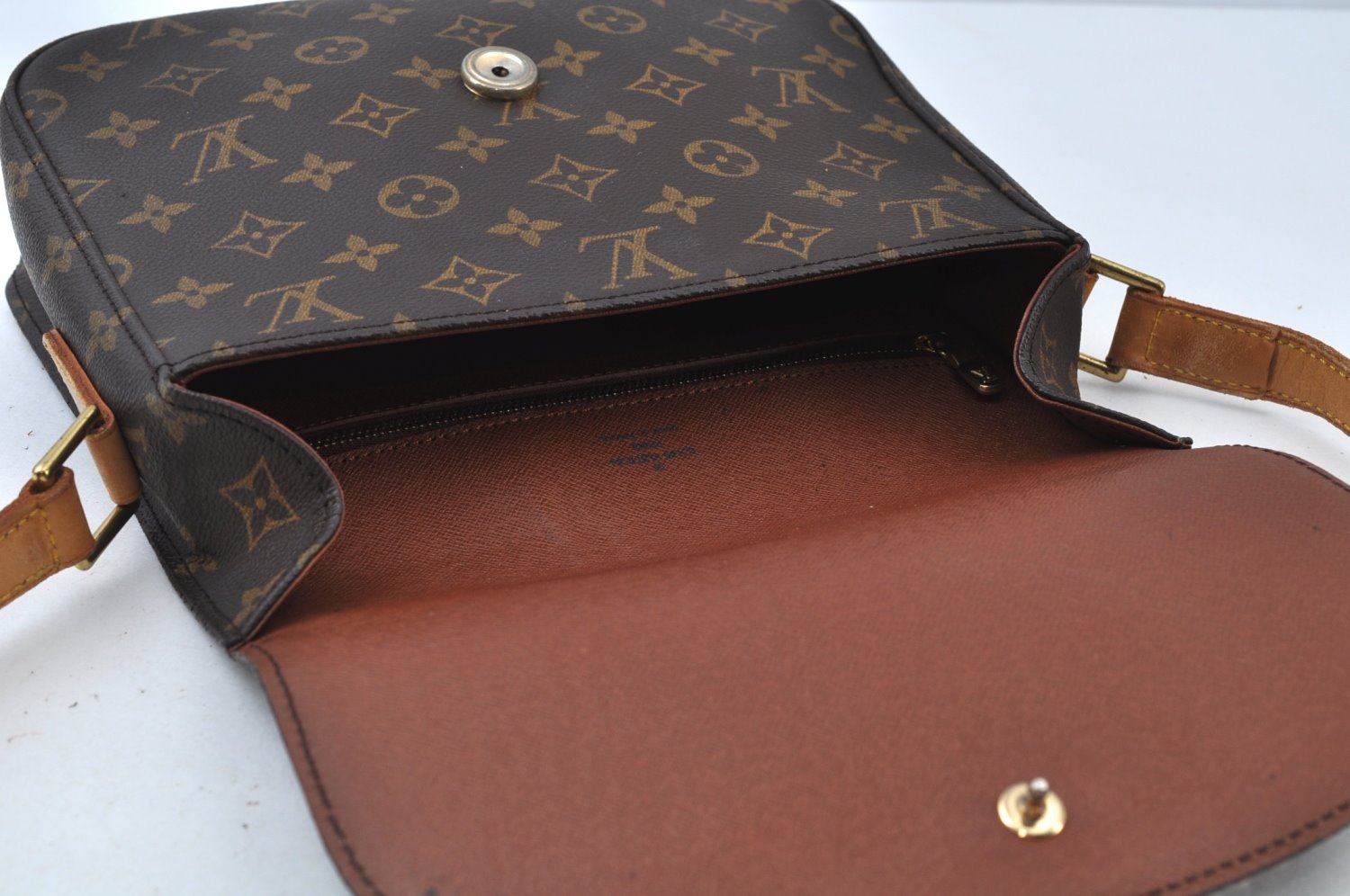 Authentic Louis Vuitton Monogram Saint Cloud GM M51242 Shoulder Cross Bag 7099I