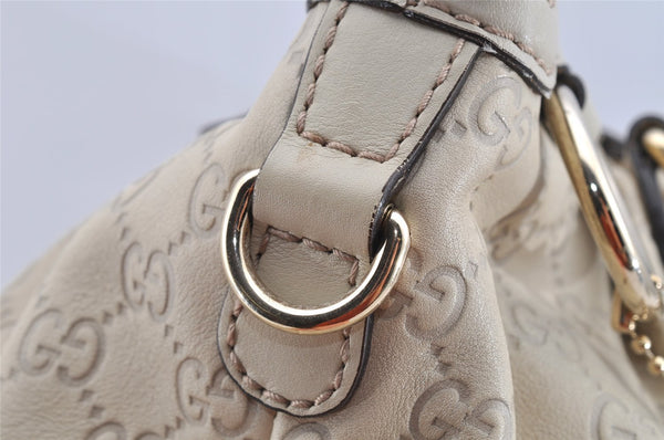 Authentic GUCCI Sukey Guccissima 2Way Hand Bag GG Leather 247902 White 7100I