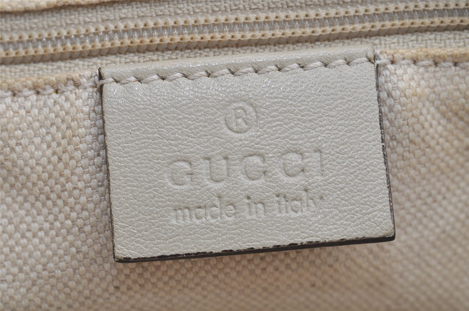 Authentic GUCCI Sukey Guccissima 2Way Hand Bag GG Leather 247902 White 7100I