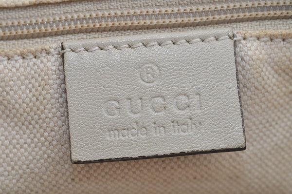 Authentic GUCCI Sukey Guccissima 2Way Hand Bag GG Leather 247902 White 7100I