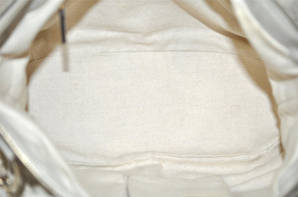 Authentic GUCCI Sukey Guccissima 2Way Hand Bag GG Leather 247902 White 7100I