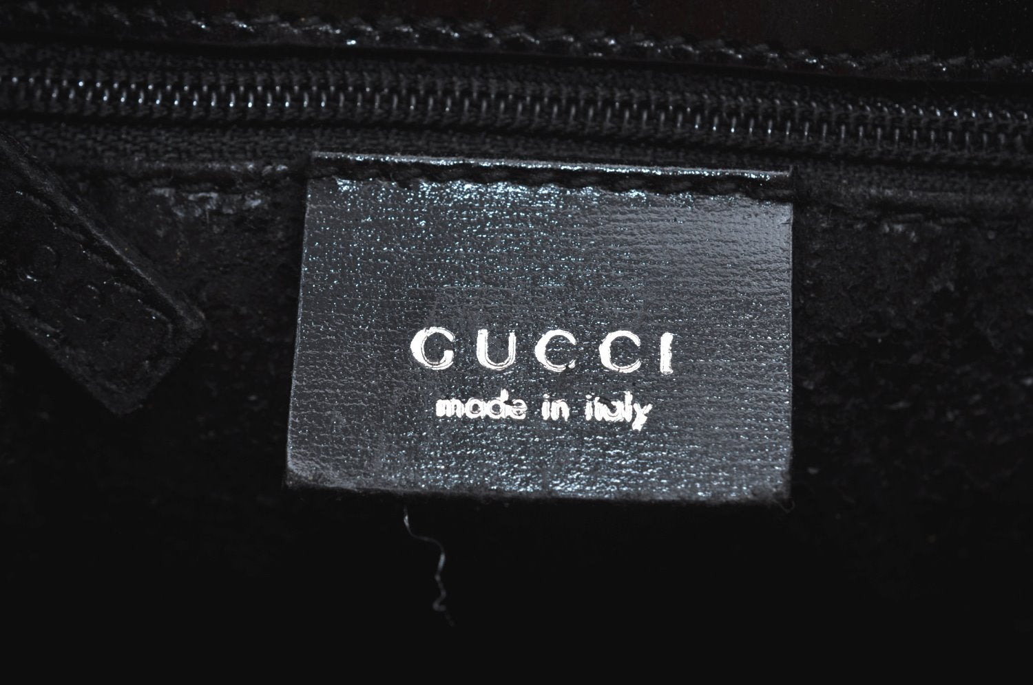 Authentic GUCCI Vintage Shoulder Bag Purse GG Nylon Leather Black Junk 7101G