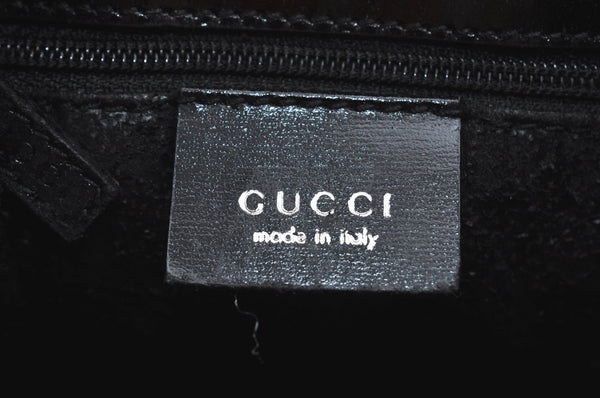 Authentic GUCCI Vintage Shoulder Bag Purse GG Nylon Leather Black Junk 7101G