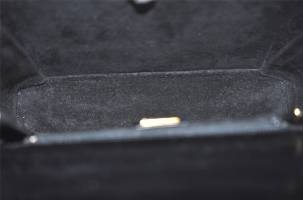 Authentic GUCCI Vintage Shoulder Cross Body Bag Purse Leather Black 7101I