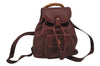 Authentic GUCCI Bamboo Drawstring Backpack Purse Leather Bordeaux 7101J