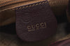 Authentic GUCCI Bamboo Drawstring Backpack Purse Leather Bordeaux 7101J