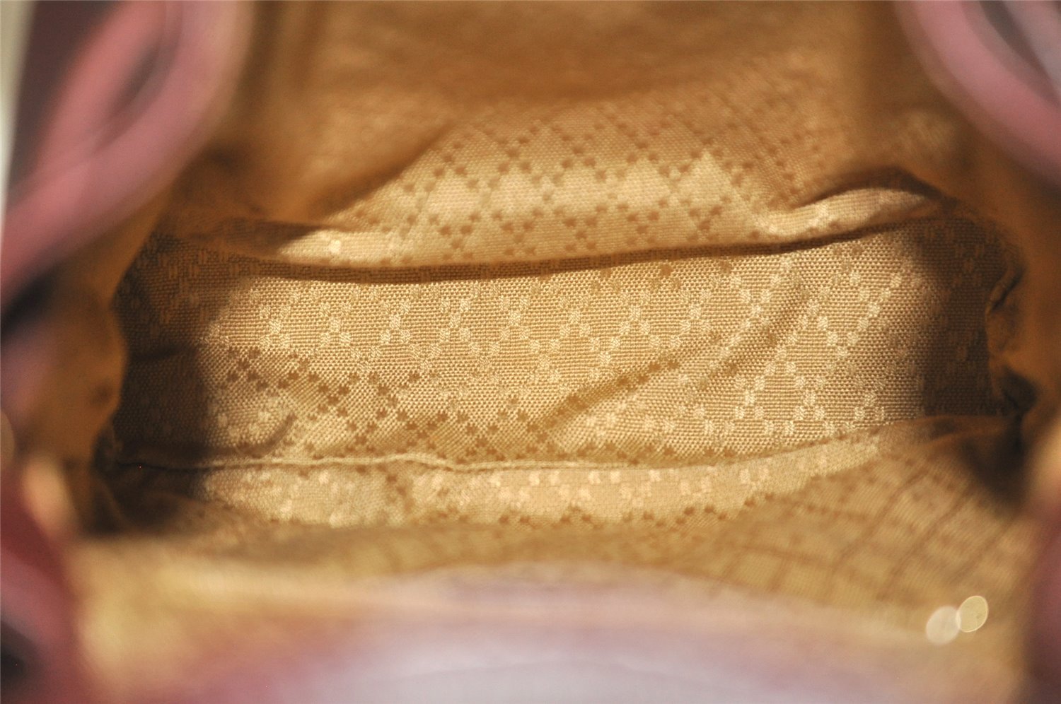 Authentic GUCCI Bamboo Drawstring Backpack Purse Leather Bordeaux 7101J