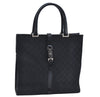 Authentic GUCCI Jackie Shoulder Tote Bag GG Canvas Leather 0021064 Black 7106H