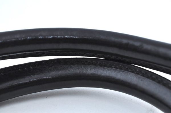 Authentic GUCCI Jackie Shoulder Tote Bag GG Canvas Leather 0021064 Black 7106H