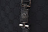 Authentic GUCCI Jackie Shoulder Tote Bag GG Canvas Leather 0021064 Black 7106H