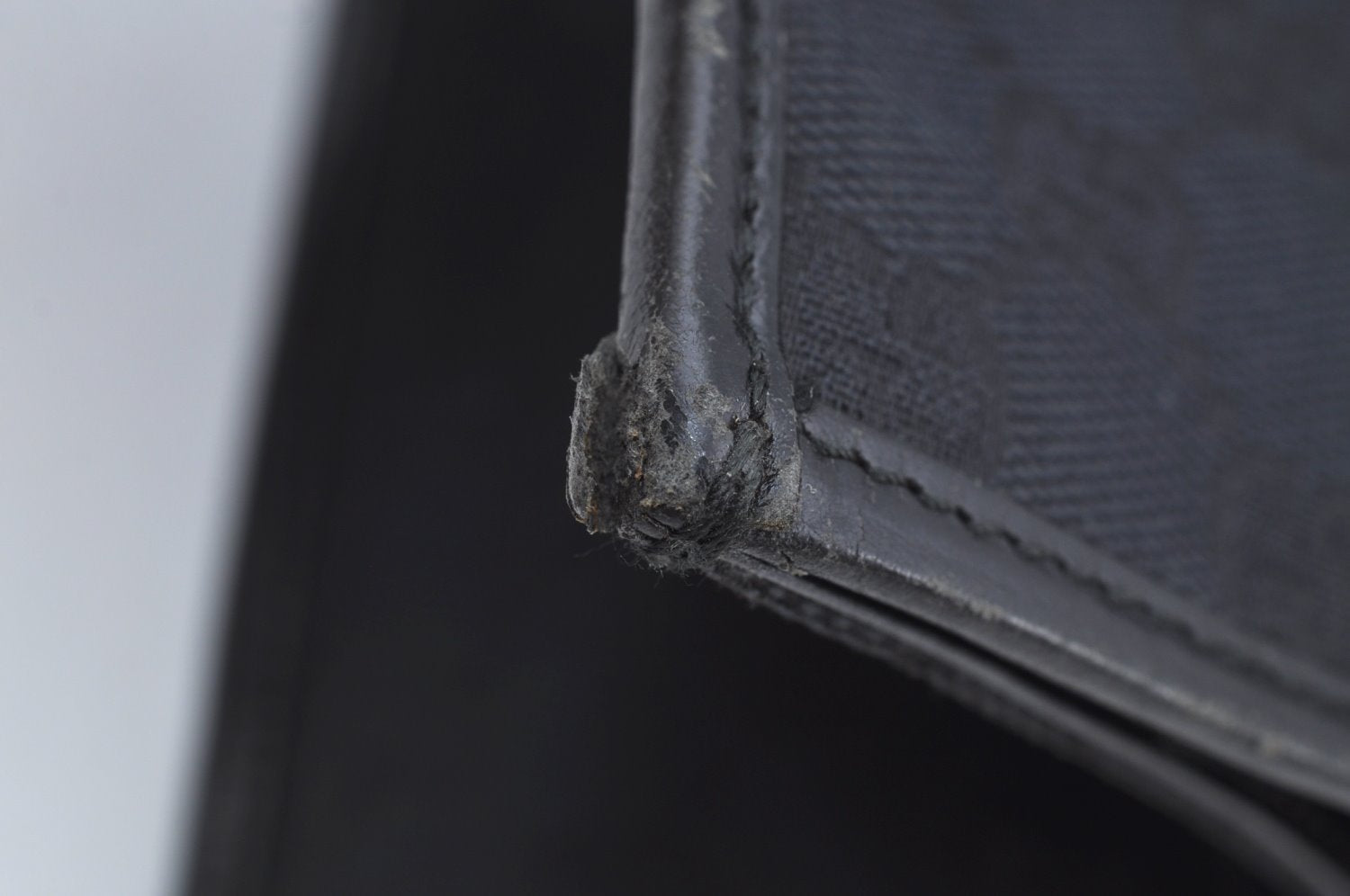 Authentic GUCCI Jackie Shoulder Tote Bag GG Canvas Leather 0021064 Black 7106H