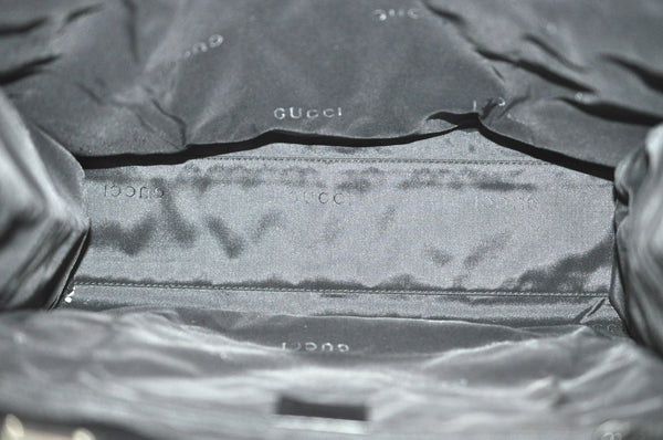 Authentic GUCCI Jackie Shoulder Tote Bag GG Canvas Leather 0021064 Black 7106H