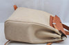 Authentic HERMES Her Bag Ado 2 In 1 2Way Backpack Canvas Leather White  7106I