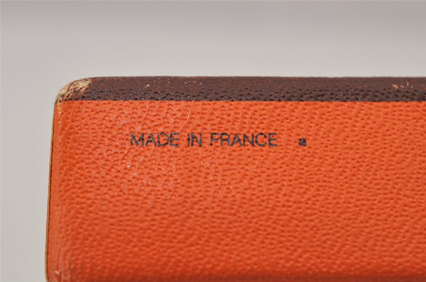 Authentic HERMES Carre 90 Scarf "L'intrus" Silk Brown Box 7107J