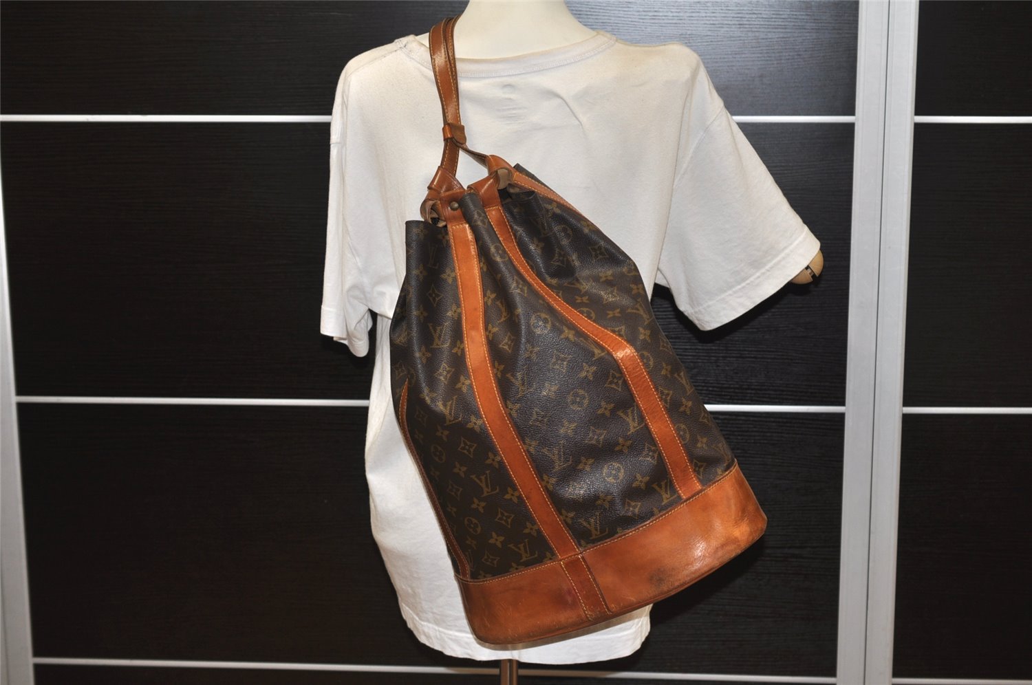 Authentic Louis Vuitton Monogram Randonnee GM Shoulder Bag M42244 LV 7107K