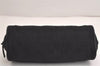 Authentic GUCCI Cosmetic Pouch Purse GG Canvas Leather 137377 Black 7109J